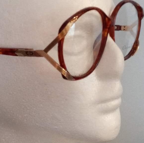 Beautiful Christian Dior Faux Tortoise/Gold Eyeglass Frame Germany - Picture 4 of 6